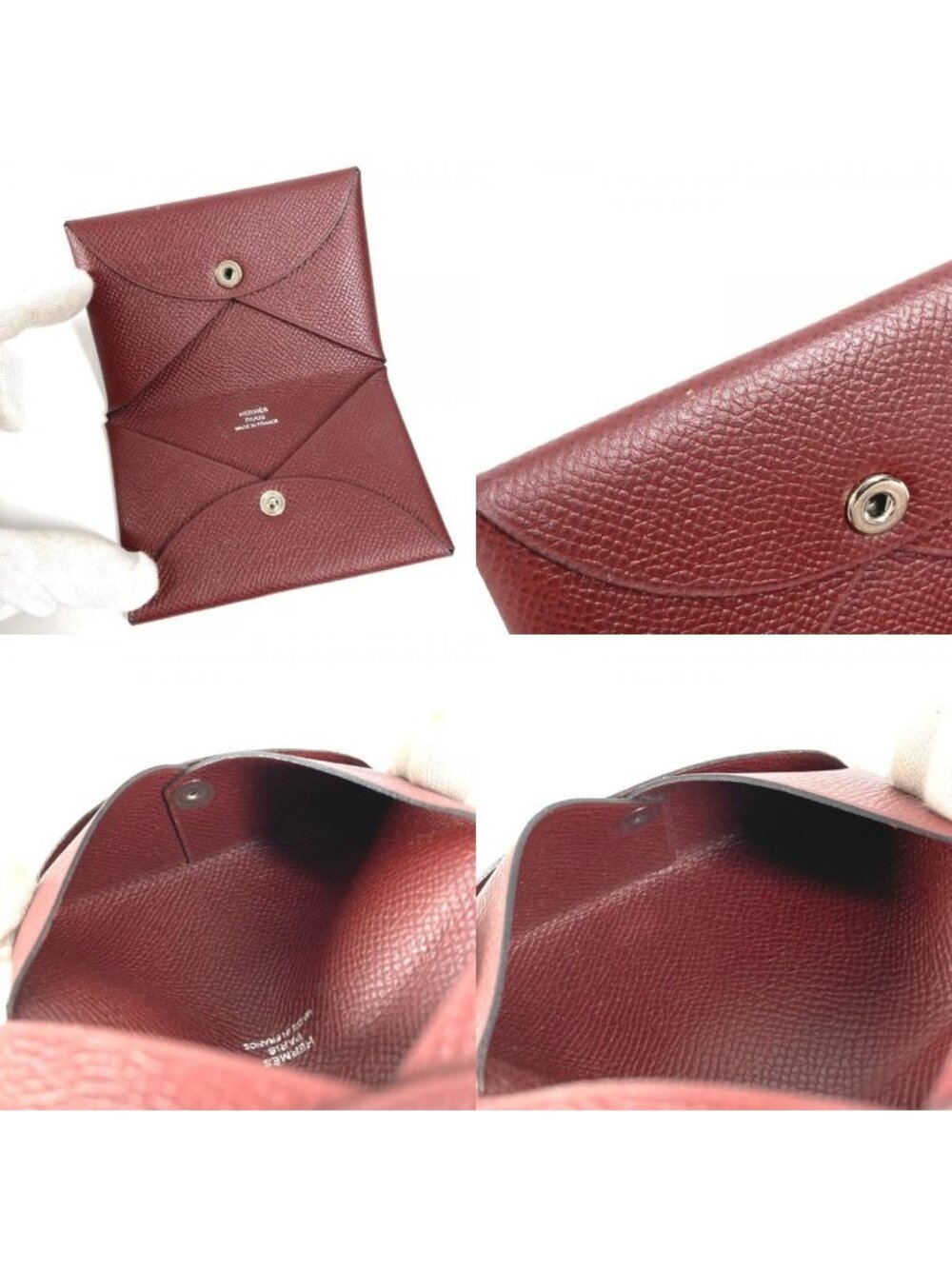 ★SOLD★ Hermes Card Case Calvi Epsom Brown - Picture 8 of 9